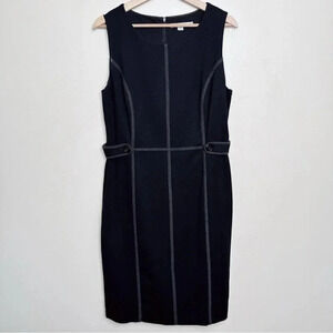 Boden Womens 12L Holborn Buttons  Shift Dress Black Color
